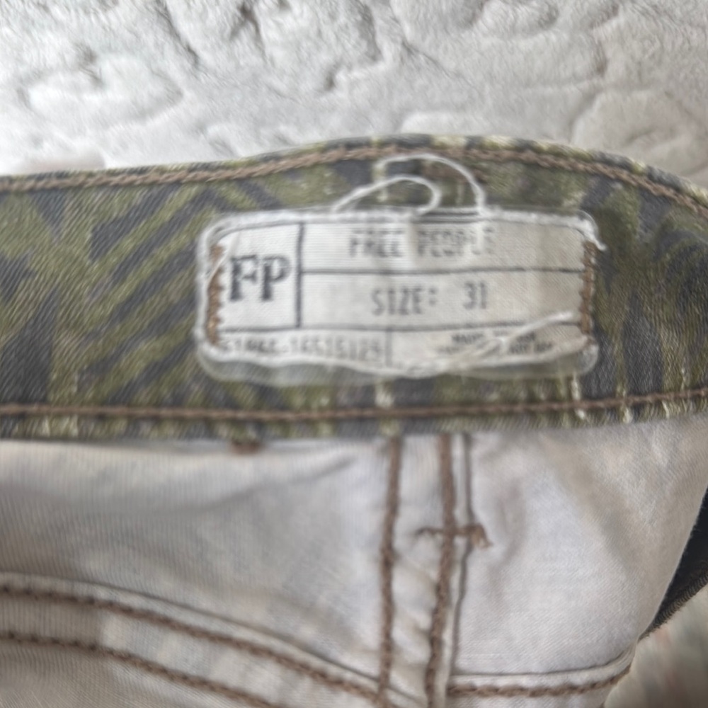 Green Patterned Pants - Picture 2 of 3